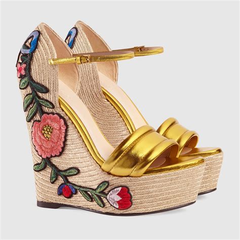 womens gucci espadrilles|gucci espadrille wedges.